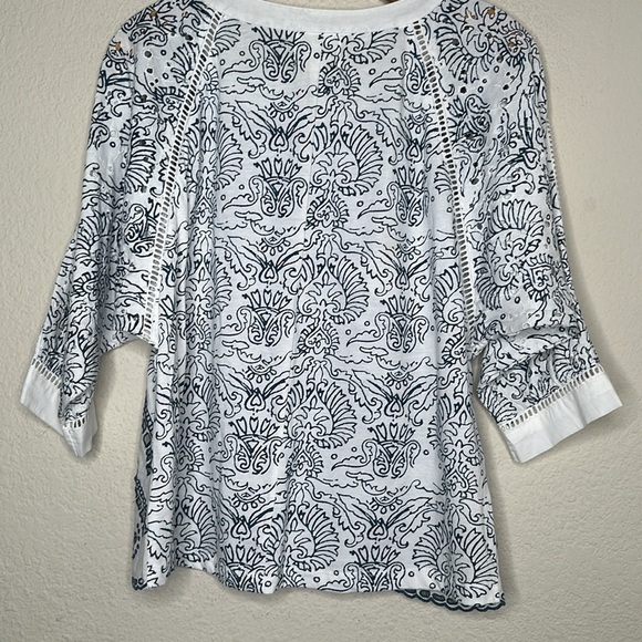 NWOT Anthropologie Maeve Ester Eyelet Top Scalloped Hem Embroidered Size Small - Picture 17 of 17